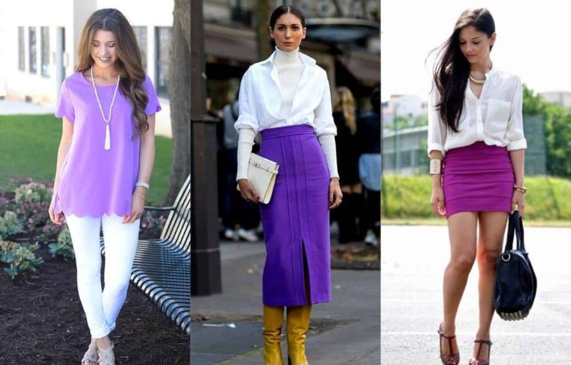 Combinación del blanco y violeta: creatividad y misterio