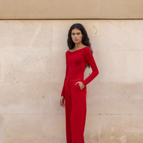 pantalon pinza rojo