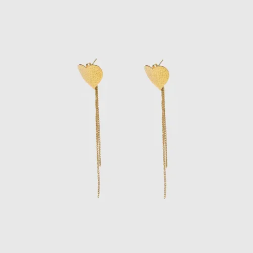 pendientes largos corazon